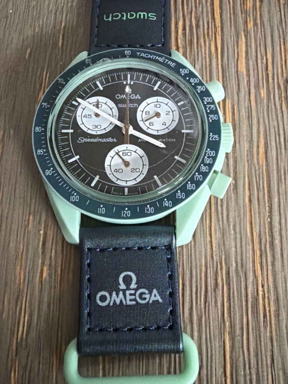Swatch omega Speedmaster moonswatch  Watch - Mint Green/Black